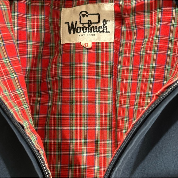 Vintage 80’s Woolrich Navy Harrington Jacket Red Plaid 
 – M – Made Hong Kong - Picture 5 of 10